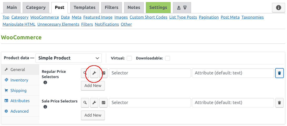 Define a CSS selector that finds the product price